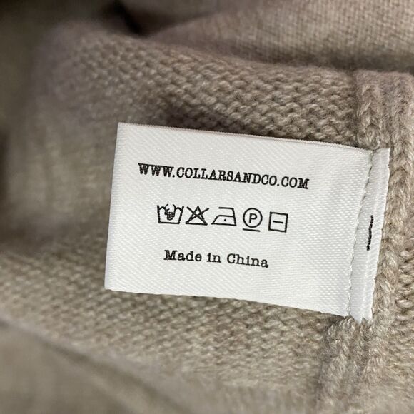 Collars & Co Napoli Cardigan Sweater Mens M Camel Tan Wool Cashmere Preppy NWT - Picture 7 of 8